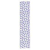 Patroon van poten, hondenpoten, marineblauwe poten korte tafelloper (Voorkant)