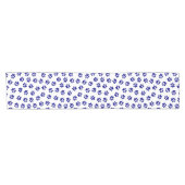 Patroon van poten, hondenpoten, marineblauwe poten korte tafelloper (Horizontaal)