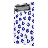 Patroon van poten, hondenpoten, marineblauwe poten mini klembord (Angled2)