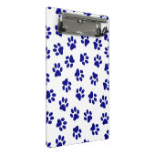 Patroon van poten, hondenpoten, marineblauwe poten mini klembord (Schuin)