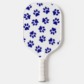 Patroon van poten, hondenpoten, marineblauwe poten pickleball paddle (Voorkant)