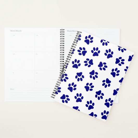 Patroon van poten, hondenpoten, marineblauwe poten planner (Display)