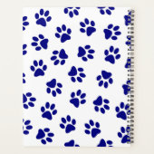Patroon van poten, hondenpoten, marineblauwe poten planner (Achterkant)
