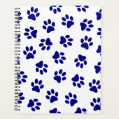 Patroon van poten, hondenpoten, marineblauwe poten planner (Voorkant)