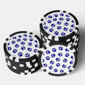 Patroon van poten, hondenpoten, marineblauwe poten poker chips (Opstapeling)