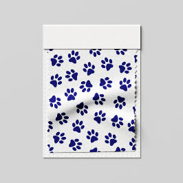 Patroon van poten, hondenpoten, marineblauwe poten stof