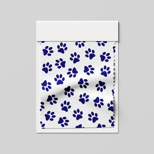 Patroon van poten, hondenpoten, marineblauwe poten stof