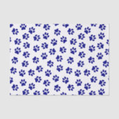 Patroon van poten, hondenpoten, marineblauwe poten tissuepapier (Voorkant)