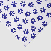 Patroon van poten, hondenpoten, marineblauwe poten tissuepapier (Detail)