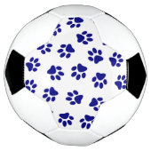 Patroon van poten, hondenpoten, marineblauwe poten voetbal (Gedraaid)