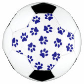 Patroon van poten, hondenpoten, marineblauwe poten voetbal (Voorkant)