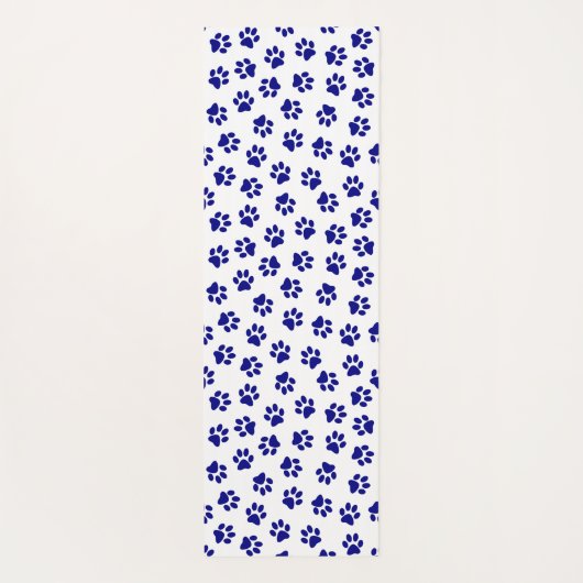 Patroon van poten, hondenpoten, marineblauwe poten yogamat (Achterkant)