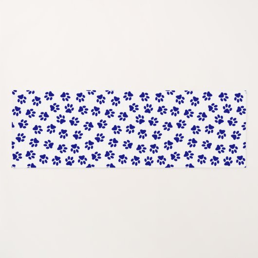 Patroon van poten, hondenpoten, marineblauwe poten yogamat (Voorkant (horizontaal))
