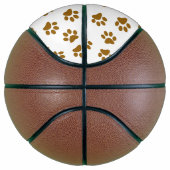 Patroon van poten, hondenpoten, Oranje goudpoten Basketbal (Rechts)