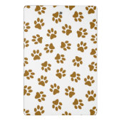 Patroon van poten, hondenpoten, Oranje goudpoten Mini Klembord (Achterkant)