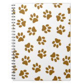Patroon van poten, hondenpoten, Oranje goudpoten Notitieboek (Voorkant)