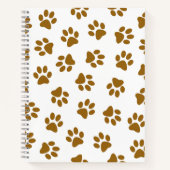 Patroon van poten, hondenpoten, Oranje goudpoten Notitieboek (Voorkant)