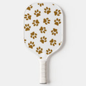 Patroon van poten, hondenpoten, Oranje goudpoten Pickleball Paddle (Voorkant)