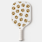 Patroon van poten, hondenpoten, Oranje goudpoten Pickleball Paddle (Achterkant)
