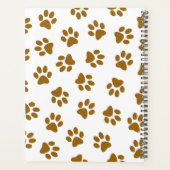 Patroon van poten, hondenpoten, Oranje goudpoten Planner (Achterkant)