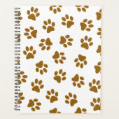 Patroon van poten, hondenpoten, Oranje goudpoten Planner (Voorkant)