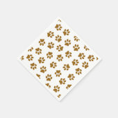 Patroon van poten, hondenpoten, Oranje goudpoten Servet (Hoek)