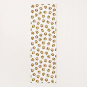 Patroon van poten, hondenpoten, Oranje goudpoten Yogamat (Achterkant)