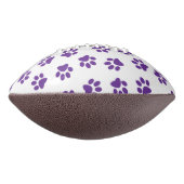 Patroon van poten, hondenpoten, Paarse poten American Football (Gedraaid 90)