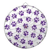 Patroon van poten, hondenpoten, Paarse poten Dartbord (Voorkant)