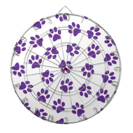Patroon van poten, hondenpoten, Paarse poten Dartbord