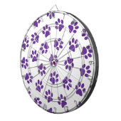 Patroon van poten, hondenpoten, Paarse poten Dartbord (Voorkant Rechts)