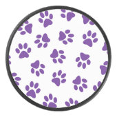 Patroon van poten, hondenpoten, Paarse poten Hockey Puck (Voorkant)