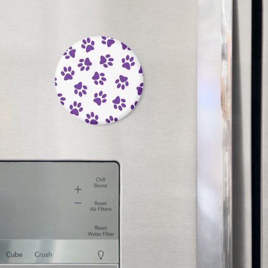 Patroon van poten, hondenpoten, Paarse poten Magneet (Insitu (Koelkast))