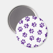 Patroon van poten, hondenpoten, Paarse poten Magneet (Voorkant / Achterkant)