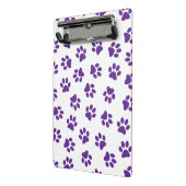 Patroon van poten, hondenpoten, Paarse poten Mini Klembord (Angled2)