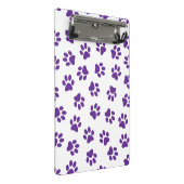Patroon van poten, hondenpoten, Paarse poten Mini Klembord (Schuin)