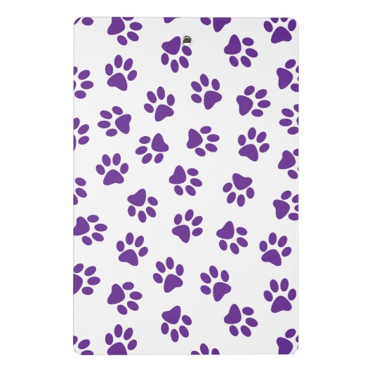 Patroon van poten, hondenpoten, Paarse poten Mini Klembord (Achterkant)