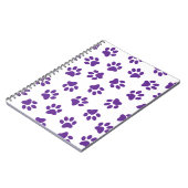 Patroon van poten, hondenpoten, Paarse poten Notitieboek (Linkerzijde)