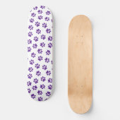 Patroon van poten, hondenpoten, Paarse poten Persoonlijk Skateboard (Voorkant)