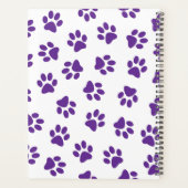 Patroon van poten, hondenpoten, Paarse poten Planner (Achterkant)