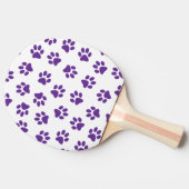 Patroon van poten, hondenpoten, Paarse poten Tafeltennisbatje (Zijkant)
