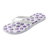Patroon van poten, hondenpoten, Paarse poten Teenslippers (Schuin)