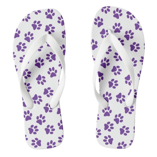 Patroon van poten, hondenpoten, Paarse poten Teenslippers (Voetbed)
