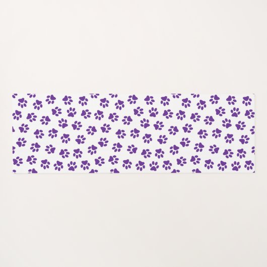 Patroon van poten, hondenpoten, Paarse poten Yogamat (Achterkant (horizontaal))