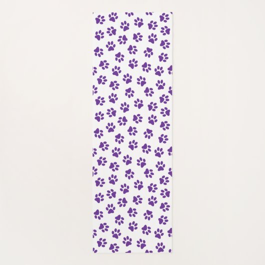 Patroon van poten, hondenpoten, Paarse poten Yogamat (Achterkant)