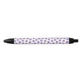 Patroon van poten, hondenpoten, Paarse poten Zwarte Inkt Pen (Voorkant)