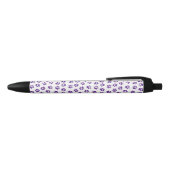 Patroon van poten, hondenpoten, Paarse poten Zwarte Inkt Pen (Bovenkant)