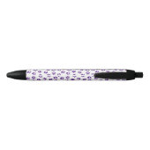 Patroon van poten, hondenpoten, Paarse poten Zwarte Inkt Pen (Achterkant)