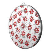 Patroon van poten, hondenpoten, rode poten dartbord (Voorkant Rechts)
