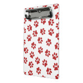 Patroon van poten, hondenpoten, rode poten mini klembord (Angled2)